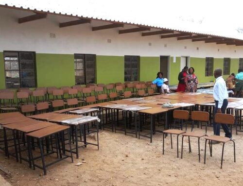 New desks and chairs for 120 children in Victoria Falls, thanks to Meeting Needs